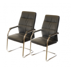 Кресло конференционное АКЛАС Натан CH CF 2 шт Черный (PU-черный)